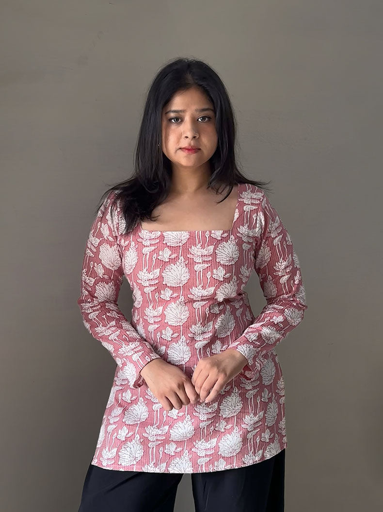 Blush Kurti with Corset Back