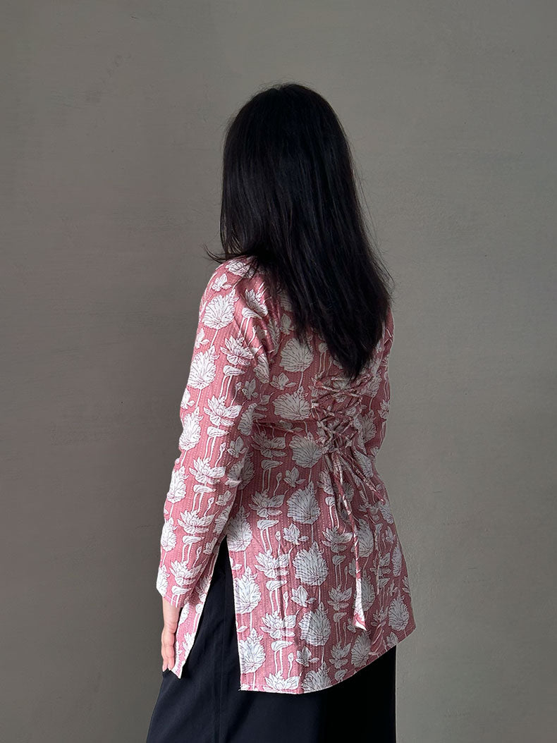 Blush Kurti with Corset Back
