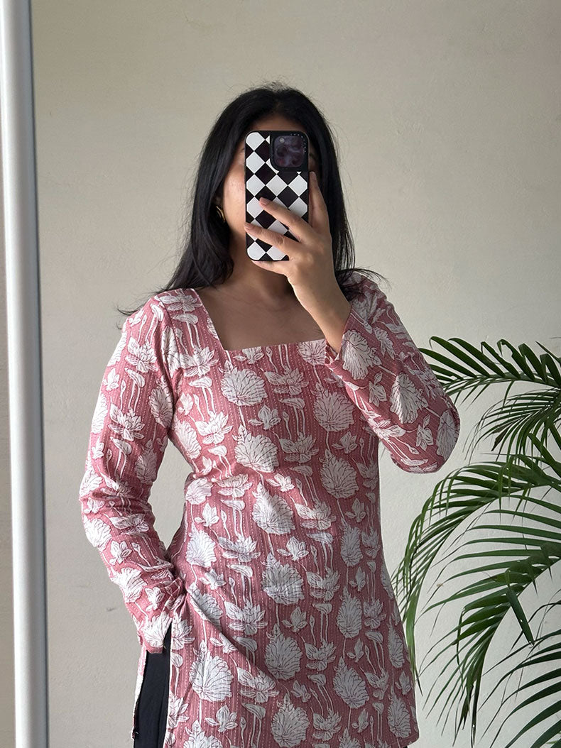 Blush Kurti with Corset Back