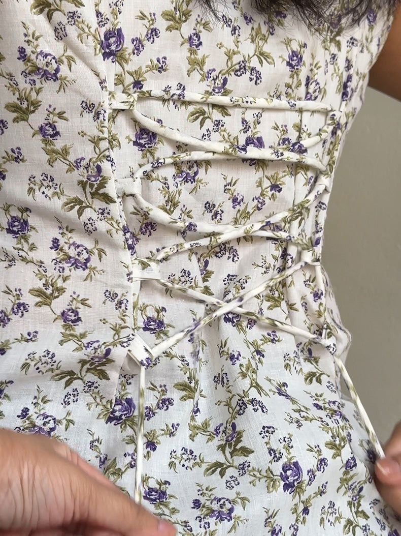 Thistle Short Kurti with Corset Back