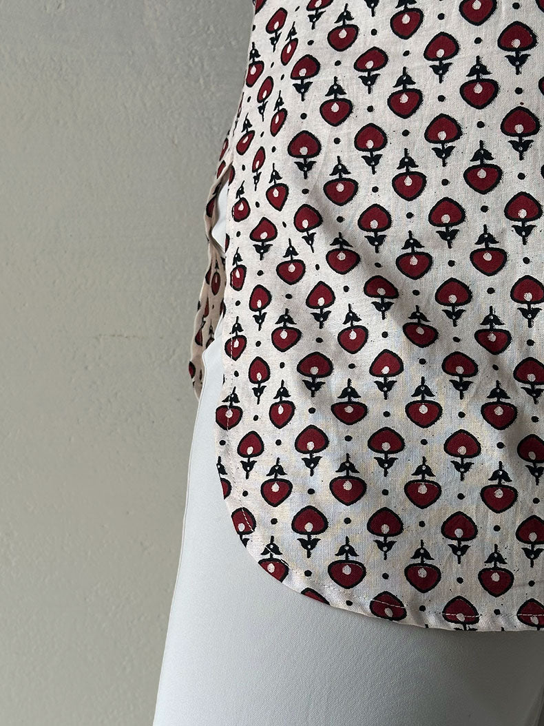 Cherry Puff Sleeve Kurti
