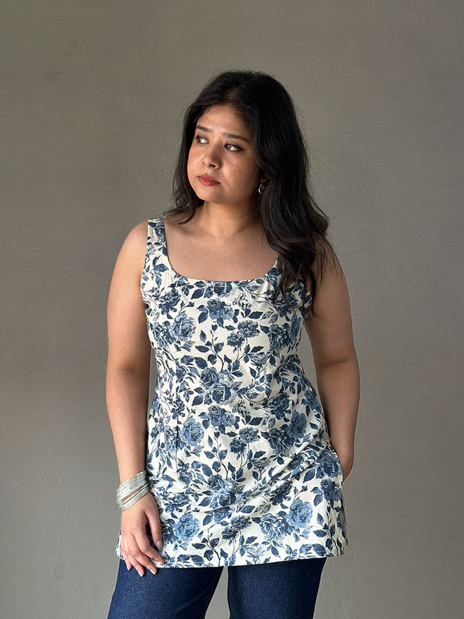 Elsa Sleeveless Short Kurti