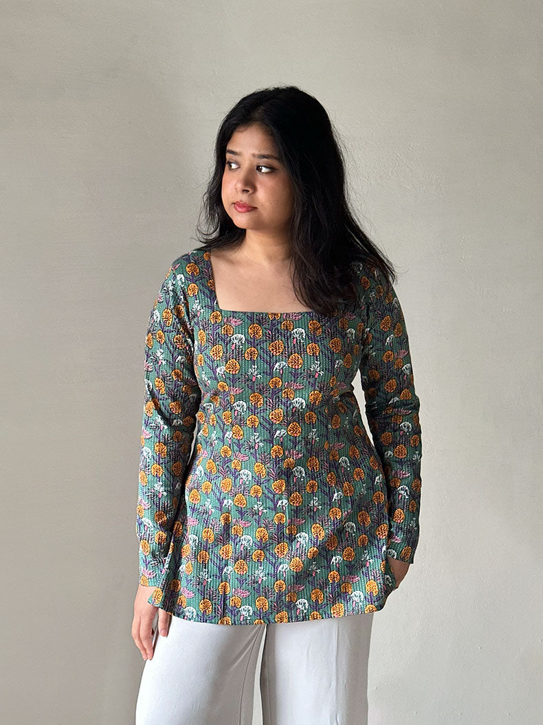 Sage Full Sleeve Kurti