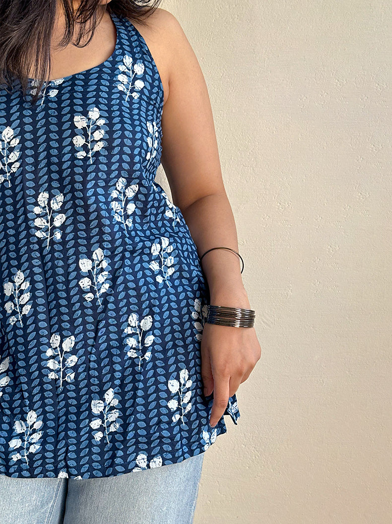 Nira Halter Neck Short Kurti