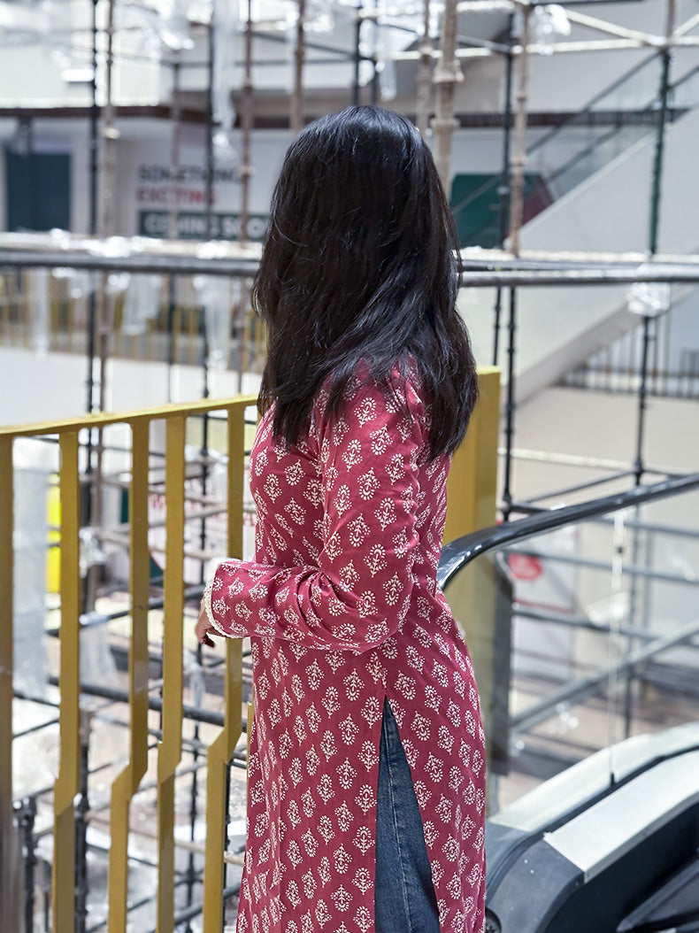 Gulabi Long Kurti Full Sleeves