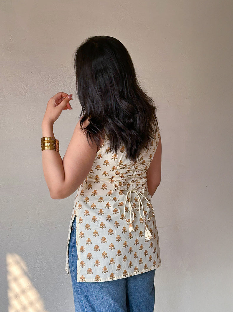 Diya Short Kurti with Corset Back
