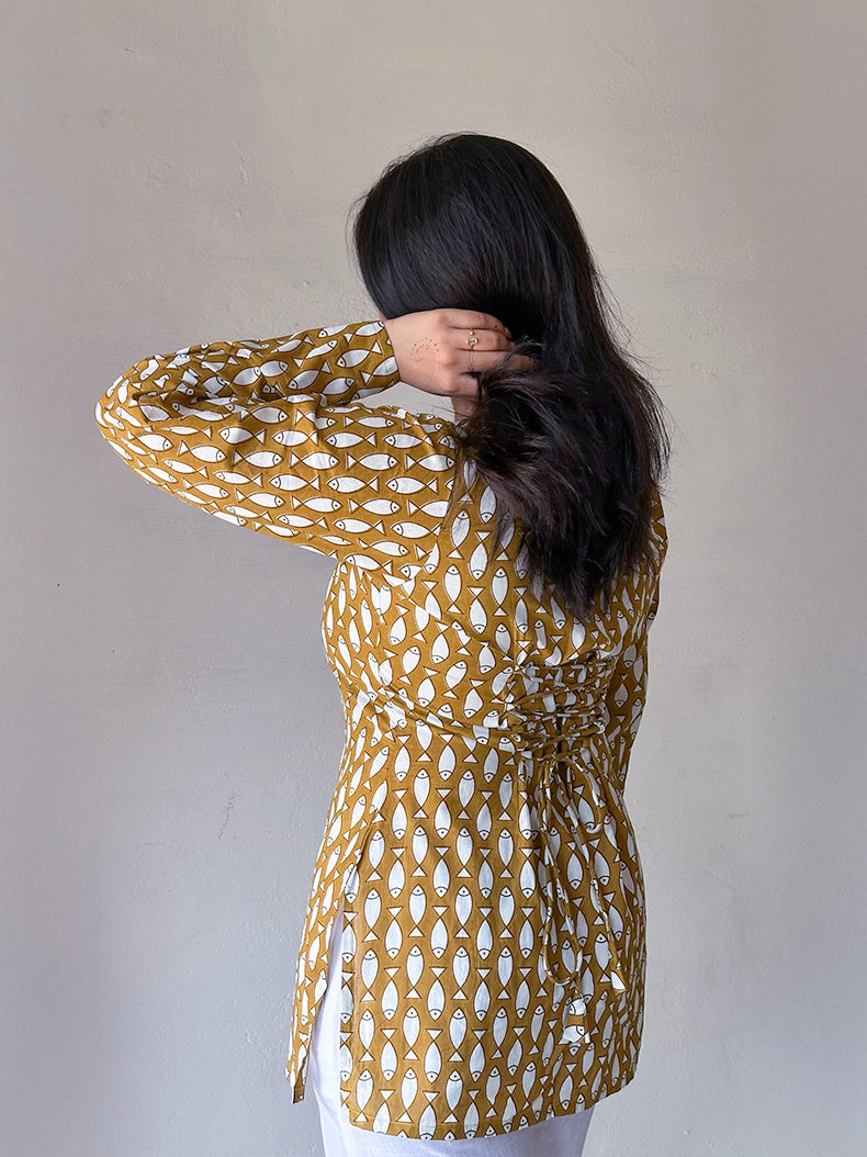 Nami Kurti with Corset Back